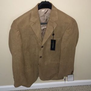 New!  Camel suede Andrew Fezza blazer!